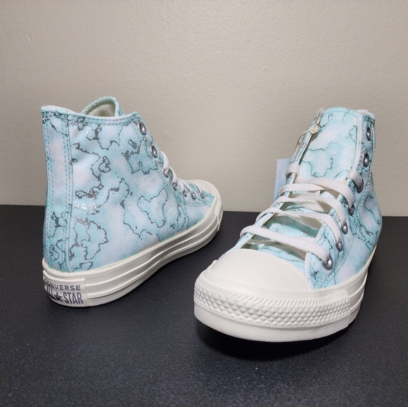 Converse CTAS HI All Star High Top Light Dew Blue Women Canvas Sneakers Size 7.5 - Picture 3 of 11